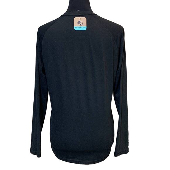 Hand Printed Small Upcycled Pumpkin Autumn Fall Flower Long Sleeve Tee T-Shirt - Picture 3 of 3